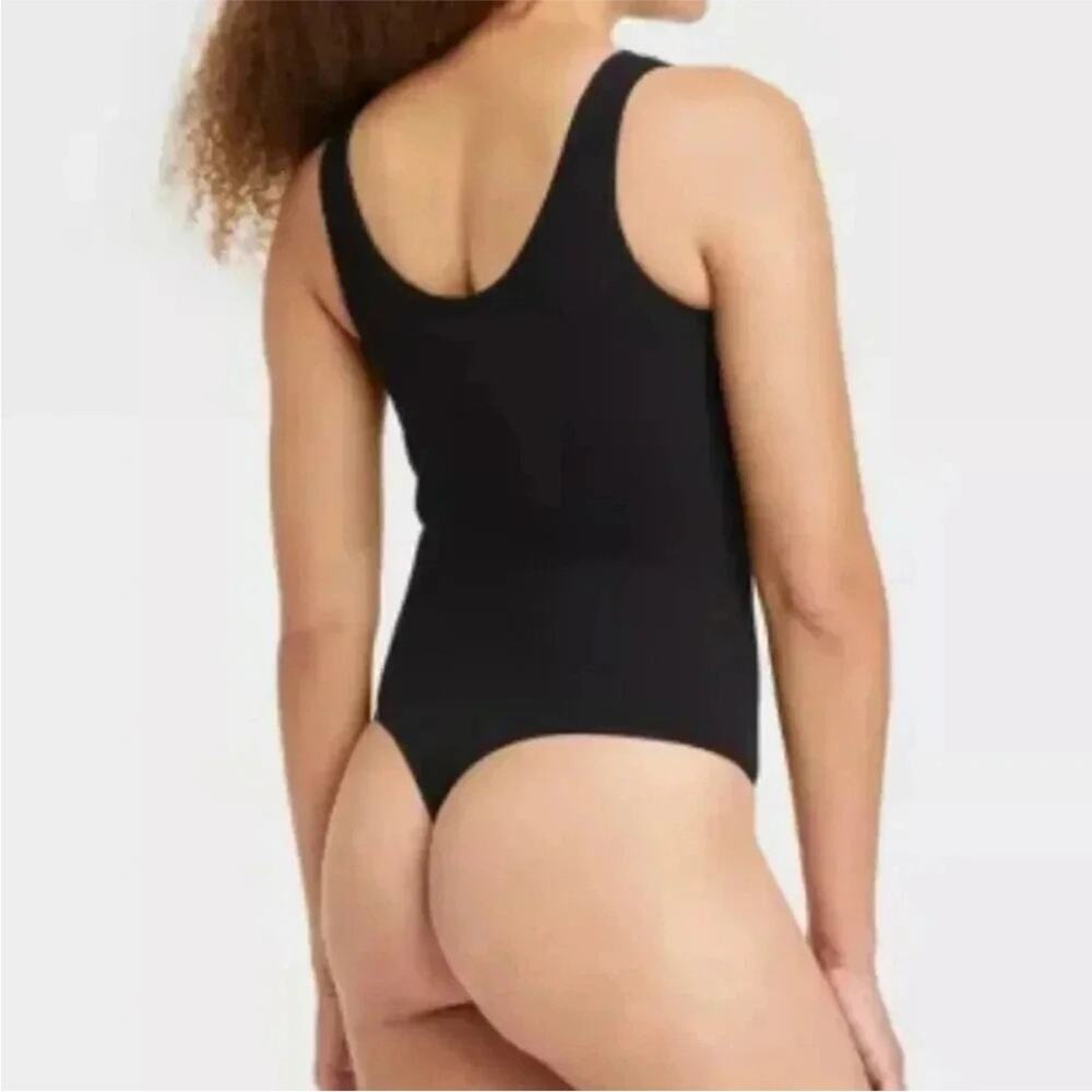 Colsie Black Ribbed Bodysuit - Picture 6 of 6